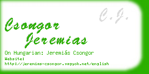 csongor jeremias business card