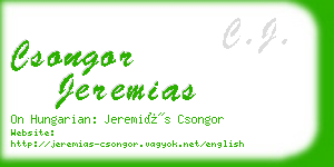 csongor jeremias business card